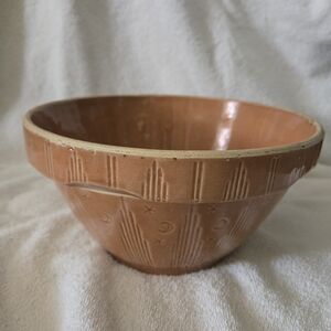 Vintage Watt  Pottery, Moon & Stars, Ceramic Mixing Bowl, #9 - Pumpkin Glaze